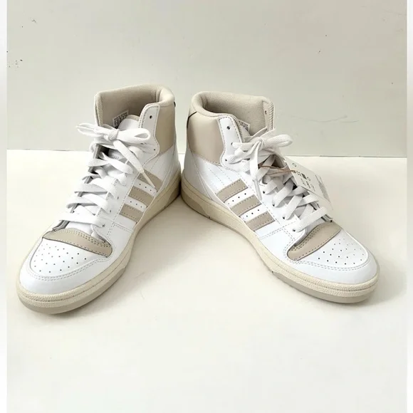 Adidas Break Start Mid Sneaker White Beige Lace Up Women's NWB Size 7 - Picture 10 of 14